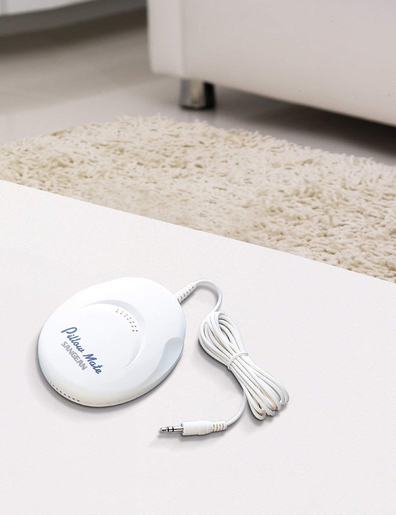 Sangean America, Inc. PS-100 Pillow 3.5mm Aux Portable Speaker, White, One Size - Image 2